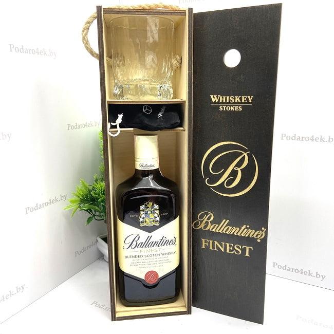 Подарочный набор для виски «Ballantines» со стаканом и камнями - фото 3 - id-p95914914