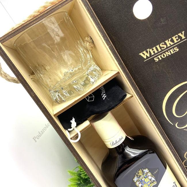 Подарочный набор для виски «Ballantines» со стаканом и камнями - фото 5 - id-p95914914