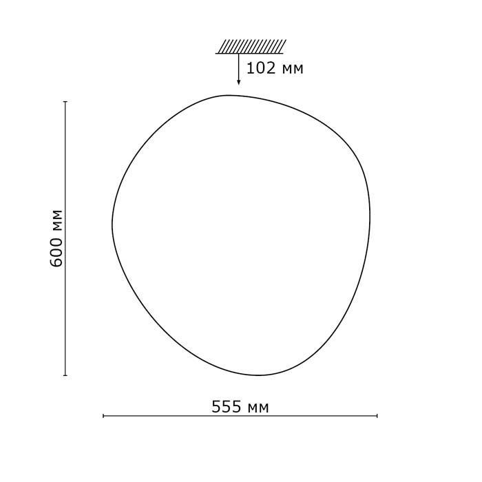 2039/EL SN 075 св-к STONE пластик LED 72Вт 3000-6000K 600х555 IP43 пульт ДУ - фото 2 - id-p119141192