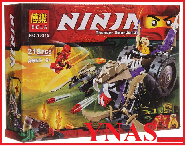 Детский конструктор Ninjago Ниндзяго Bela арт. 10318 Разрушитель Клана Анакондрай, аналог LEGO Лего муви 70745