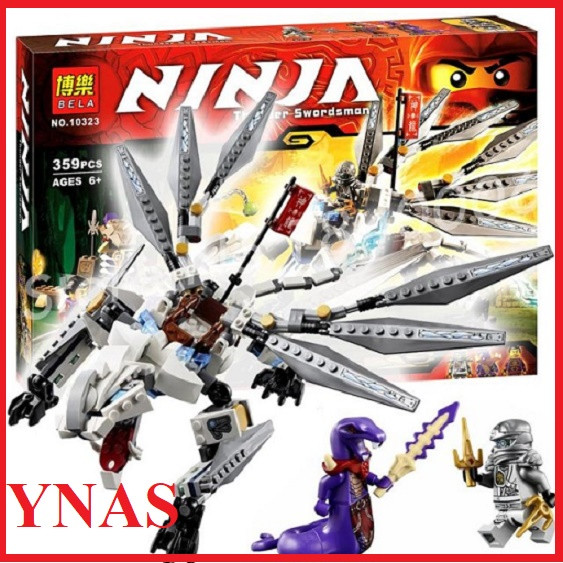 Детский конструктор Ninjago Ниндзяго Bela арт. 10323 Титановый дракон, аналог LEGO Лего муви 70748