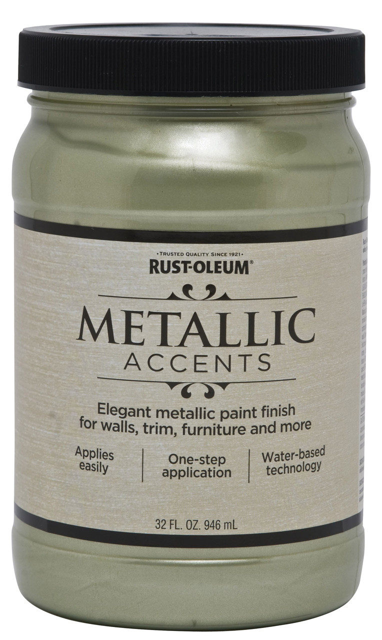 Декоративная краска  Metallic Accentsns (с эффектом насыщенного металлика на акриле Серебренная оливка