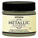 Декоративная краска  Metallic Accentsns (с эффектом насыщенного металлика на акриле Серебренная оливка, фото 2