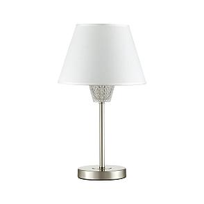 4433/1T LN20 225 никель, белый, стеклянный декор Настольная лампа E14 1*40W 220V ABIGAIL, фото 2
