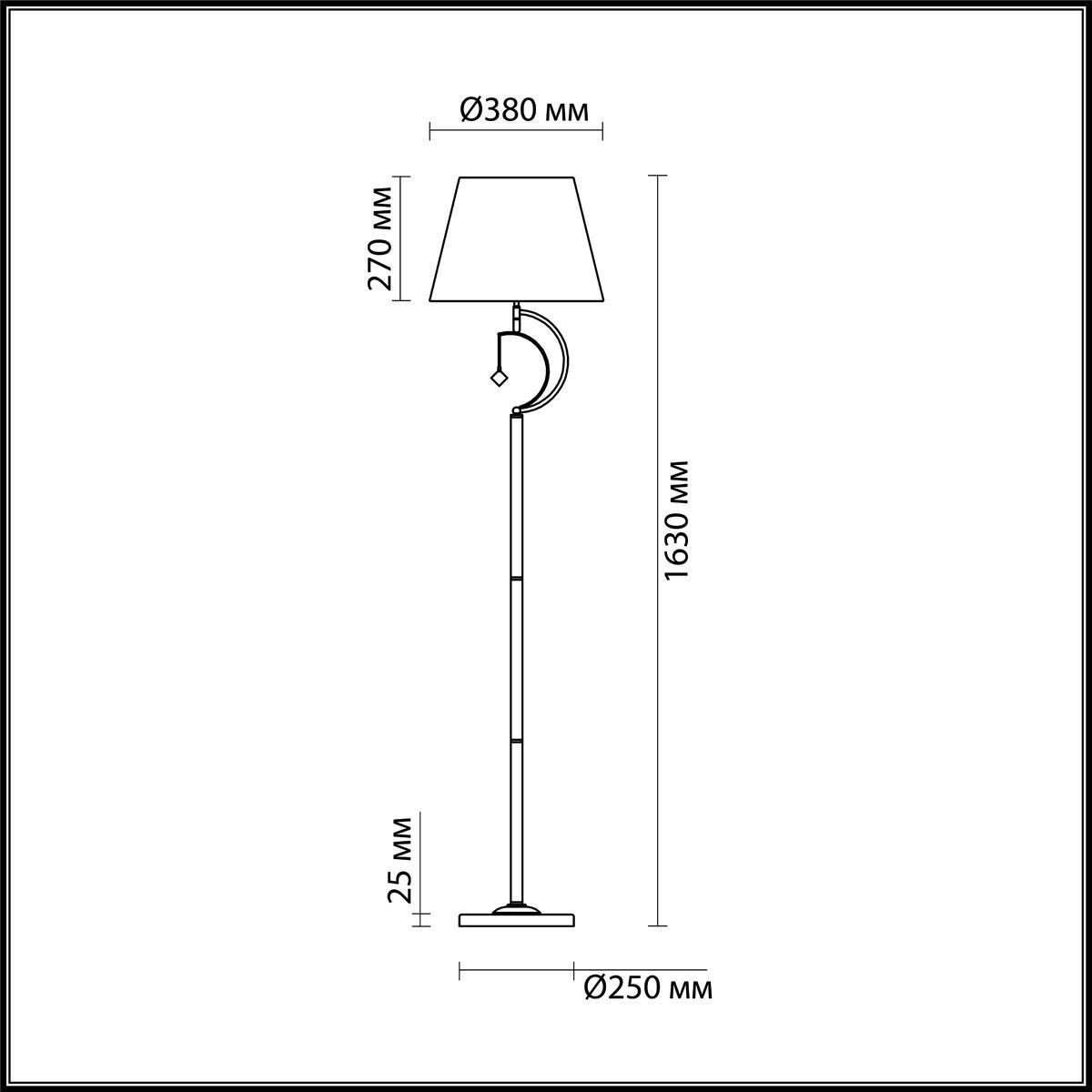 4469/1F LN20 227 античная латунь, белый Торшер E14 1*60W 220V LEAH - фото 2 - id-p119184190