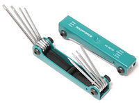 Набор ключей TORX складной 8пр.(T5H-T10H, T15H, T20H c отверстием) Rock FORCE RF-5087TF