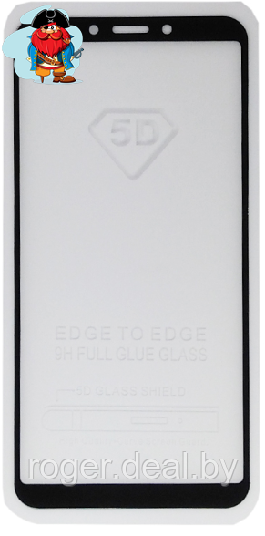 Защитное стекло для Samsung Galaxy A6s (SM-G6200) 5D (полная проклейка), цвет: черный - фото 1 - id-p119200424