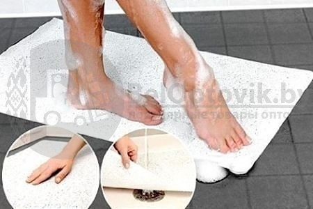Антискользящий, впитывающмй коврик для ванной и душа Aqua Rug, 38х68 см - фото 3 - id-p119210063