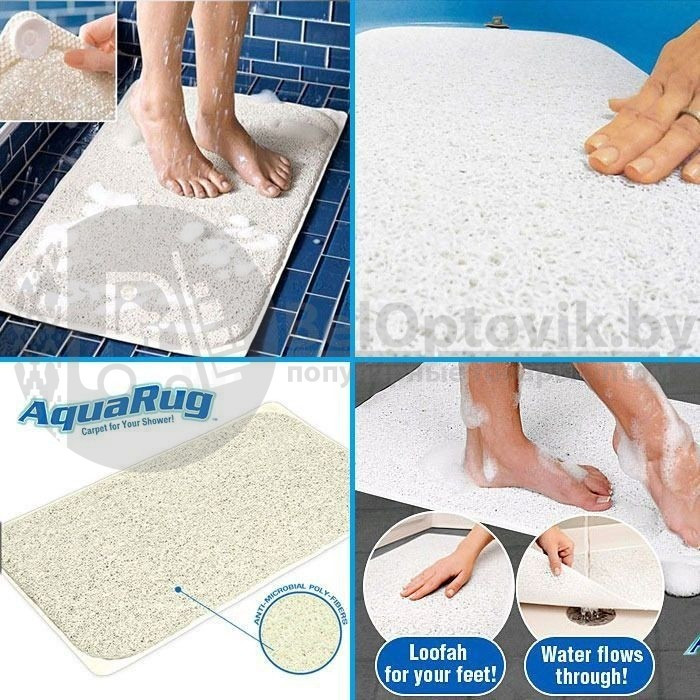 Антискользящий, впитывающмй коврик для ванной и душа Aqua Rug, 38х68 см - фото 10 - id-p119210063