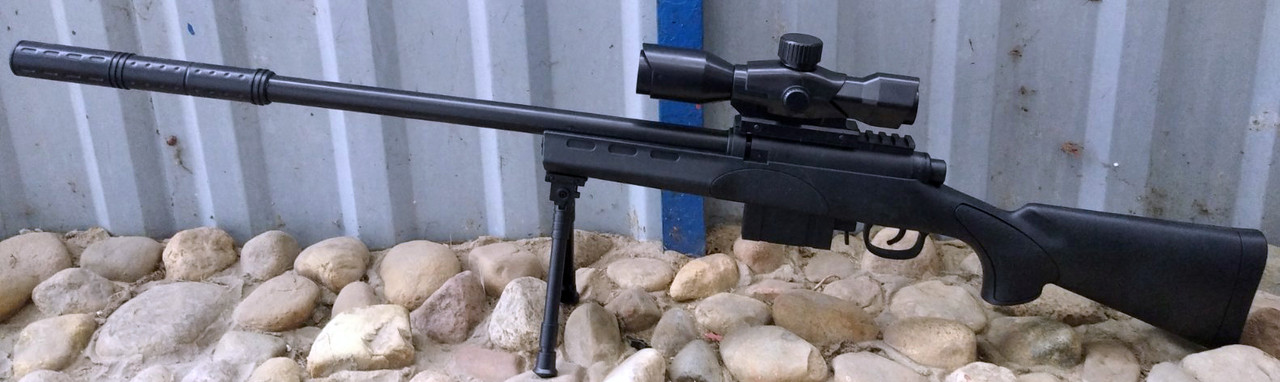 Детская пневматическая снайперская винтовка 96 см AWP с фонариком М66 - фото 1 - id-p119215390