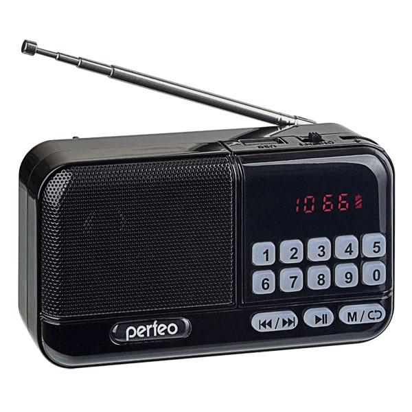 Perfeo радиоприемник цифровой ASPEN FM+ 87.5-108МГц/ MP3/ питание USB или 18650 чёрный (i20) (PF_B4059)