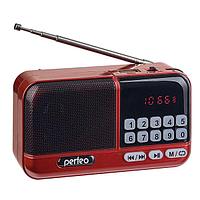 Perfeo радиоприемник цифровой ASPEN FM+ 87.5-108МГц/ MP3/ питание USB или 18650 красный (i20) (PF_B4058)