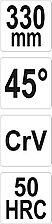 Тонкогубцы изогнутые 45гр.2 шарнира 340мм "Yato" YT-20401, фото 3