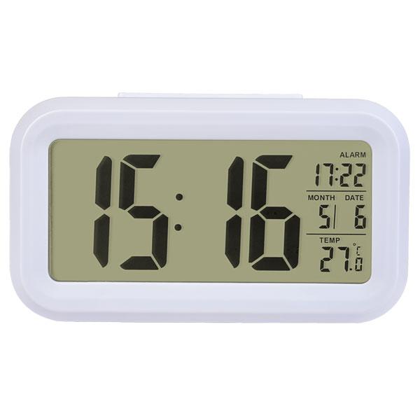 Часы-будильник Perfeo "Snuz", белый, (PF-S2166) время, температура, дата (PF_A4848) - фото 2 - id-p119221496