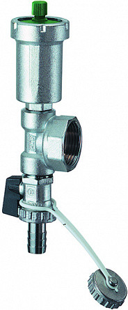 FAR 4070 138 Тройник концевой с автоматическим воздухоотводчиком и сливным краном 1"