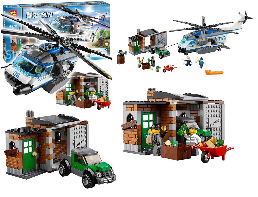 Детский конструктор Bela арт. 10423 "Вертолет наблюдения", аналог лего полиция LEGO City Сити - фото 3 - id-p91132549