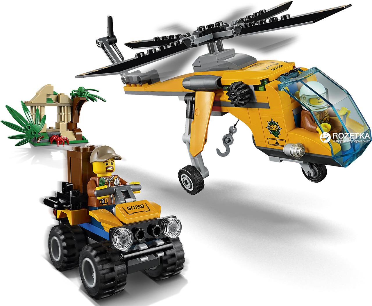 Детский конструктор Bela арт. 10709 "Грузовой вертолет исследователей джунглей", аналог лего сити - фото 3 - id-p91149465