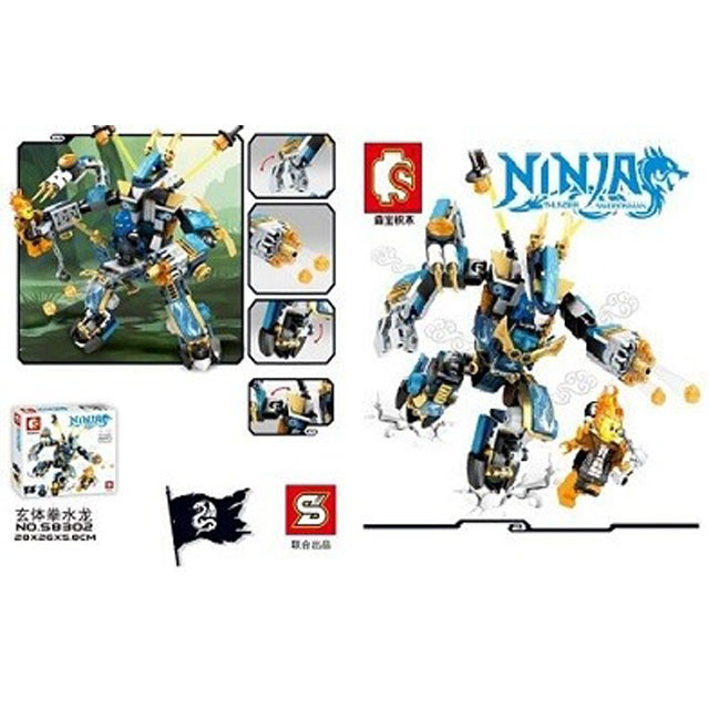 Конструктор S8302 Ninja Синий робот (аналог Lego Ninjago) 289 деталей - фото 3 - id-p119222332