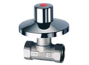 FAR 5960 12 Отсечной клапан 1/2" с латунной хромированной крышкой