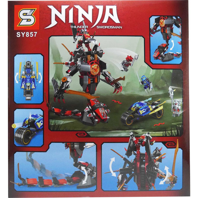 Конструктор Senco SY857 Ninja Робот с мотоциклом (аналог Lego Ninjago) 530 деталей - фото 2 - id-p119222470