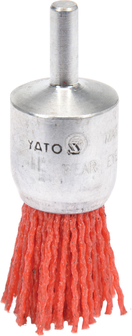 Щётка-крацовка "кисть" 25мм со стержнем [нейлон] "Yato" YT-47780