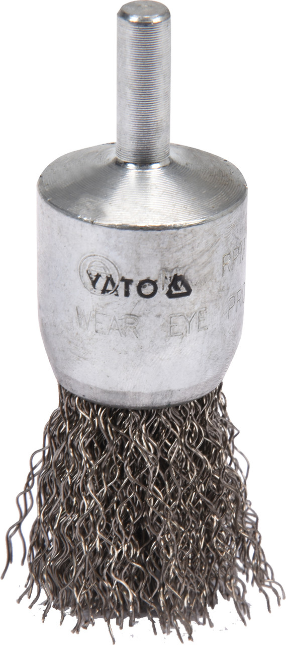 Щётка-крацовка "кисть" 25мм со стержнем [INOX] "Yato" YT-47496