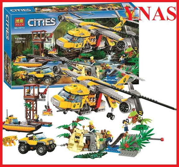 Детский конструктор Bela арт.10713 "Вертолёт Исследователи джунглей" аналог LEGO City (Лего Сити)