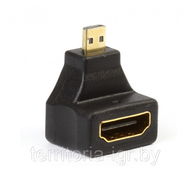 Переходник (адаптер) micro HDMI M - HDMI F, угловой разъем (A118) Smartbuy - фото 2 - id-p119255138