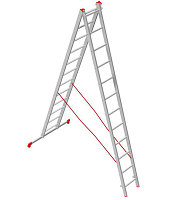 Лестница 2*12 двухсекционная, Россия
