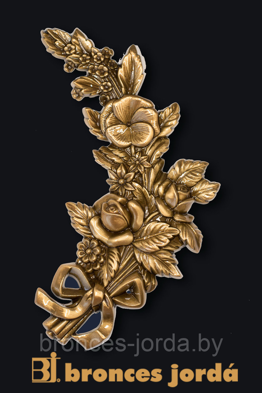Цветок букет бронзовый вправо 25×15 см в наличии Bronces Jorda Испания - фото 1 - id-p91454385