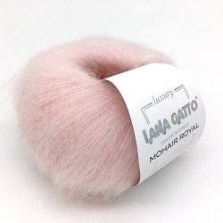 Пряжа Lana Gatto Mohair Royal  цвет 12921 нежно-розовый