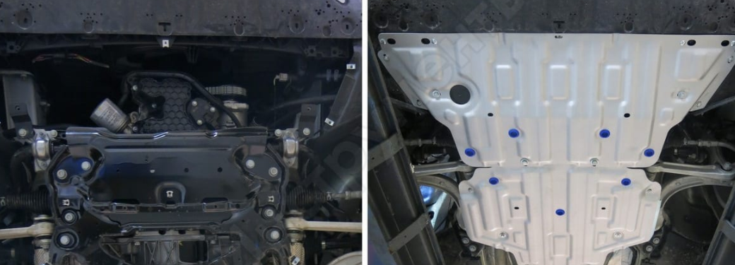 Защита алюминиевая "Rival" для картера Audi A4 АКПП 2015-2020. Артикул 333.0334.1 - фото 3 - id-p119280887