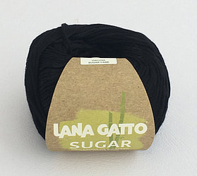 Пряжа Lana Gatto Sugar (100%вискоза из сахарного тростника) цвет 7672 чёрный