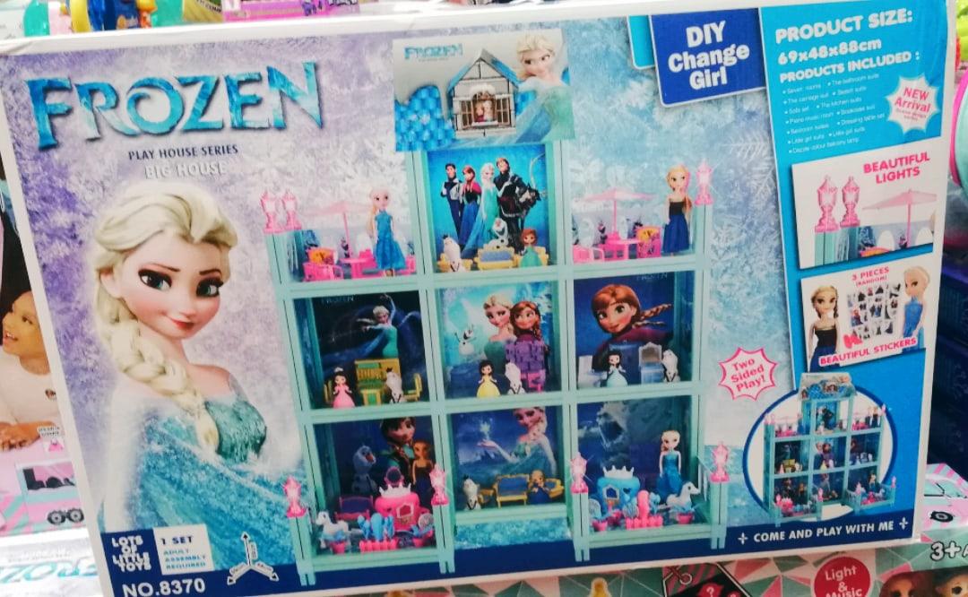 Детский игрушечный домик замок для кукол Холодное сердце Frozen арт. 8370, кукольный игровой домик принцесса - фото 3 - id-p119288256