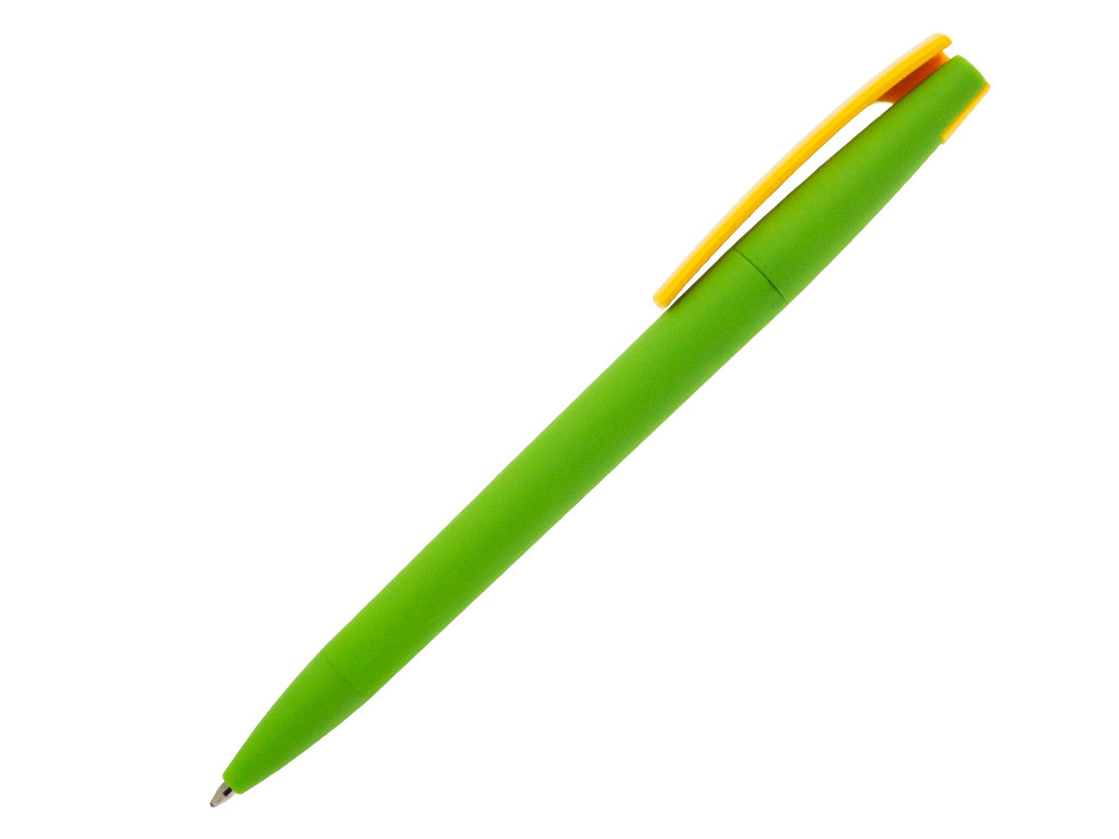Ручка шариковая, пластик, софт тач, зеленый/желтый, Z-PEN Color Mix, фото 1