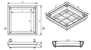 Ревизионный люк из нержавеющей стали стандартный 300x300, фото 2