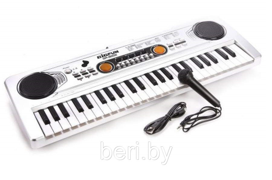 BF-530B2 Детский электронный синтезатор пианино с микрофоном и USB, запись, 49 клавиш - фото 4 - id-p119194902