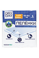 Пелёнки гигиенические одноразовые впитывающие DRY DAY, Super, 60х60, 5 шт.