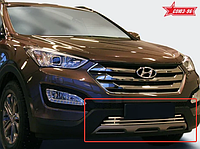 Декоративные элементы на воздухозаборник (черн загл.) d10 Hyundai Santa Fe (2013-2018) № HYSF.96.2347