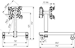 Стенд универсальный Р500Е для сборки-разборки двигателей, КПП весом до 800кг  передвижной, фото 2