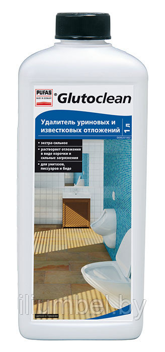 Удалитель уриновых и известковых отложений Glutoclean 1л эффективное средство Германия