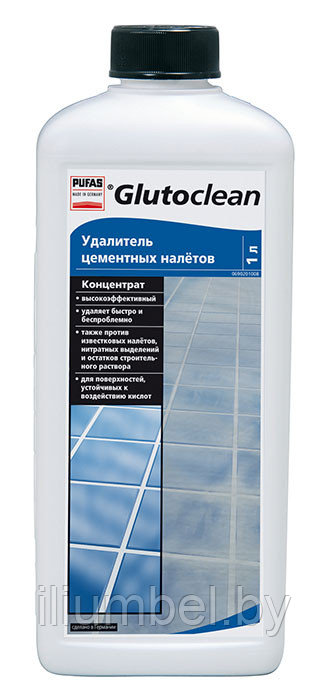 Удалитель цементных налётов Glutoclean 1л концентрат 1:10 Pufas Германия