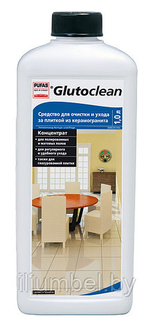 Средство для очистки и ухода за плиткой из керамогранита концентрат Glutoclean 1л, фото 2