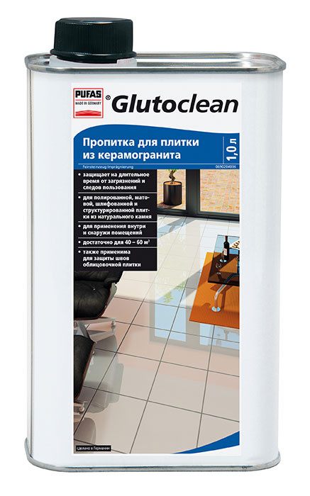Пропитка для плитки из керамогранита Glutoclean Германия 1л на 40-60 м2