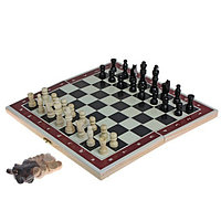 Игра настольная 3 в 1: нарды, шахматы, шашки 29*29 см