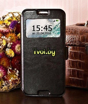 Чехол для Huawei Y5 (2017) книга с окошком Experts, черный, фото 2