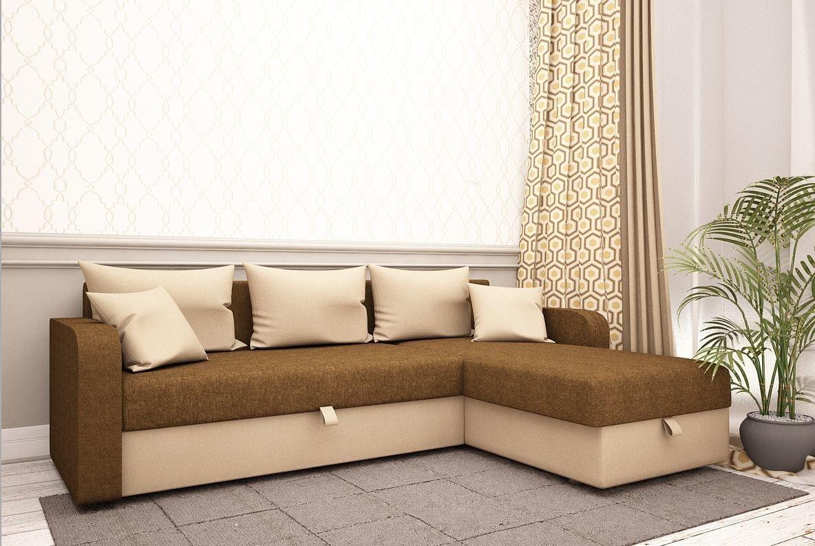 Угловой диван в ткани