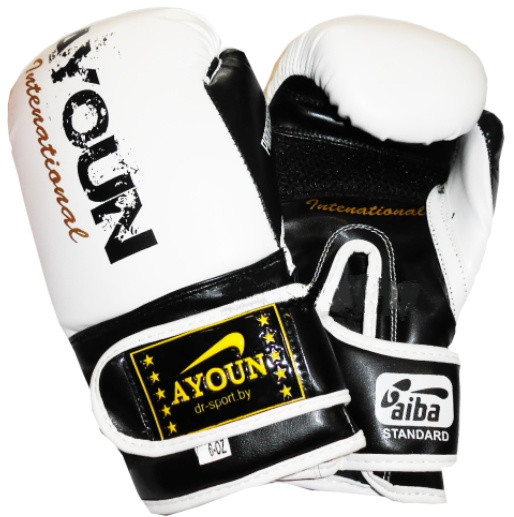 Перчатки боксерские Ayoun DX 850 - 6, 8, 10, 12, 14 унц. белые - фото 1 - id-p90180654
