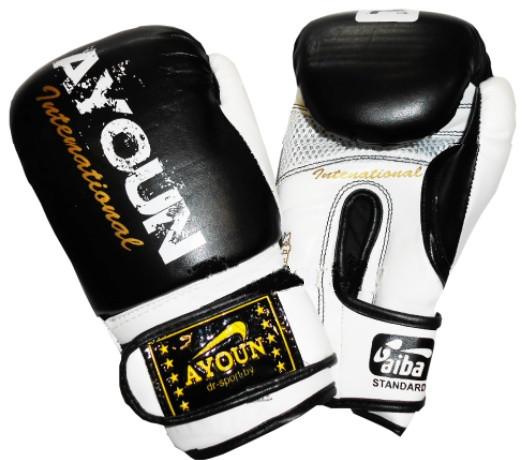 Перчатки боксерские Ayoun DX 850 - 6, 8, 10, 12, 14 унц. черные - фото 1 - id-p90180656