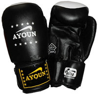 Перчатки боксерские Ayoun 867 - 6, 8, 10, 12, 14 унц. черный